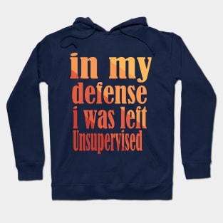 in my defense i was left unsupervised Hoodie